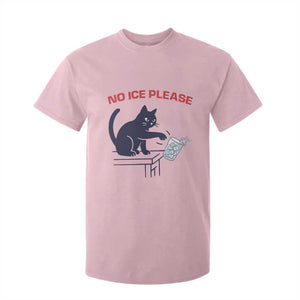 No Ice Please T Shirt For Kid Funny Cat Anti ICE Meme TS14 Light Pink Print Your Wear