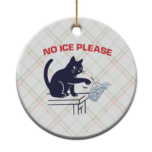 No Ice Please Ceramic Ornament Funny Cat Anti ICE Meme TS14 1pc Christmas Plaid Print Your Wear