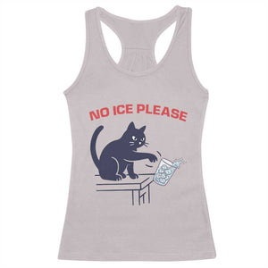 No Ice Please Racerback Tank Top Funny Cat Anti ICE Meme TS14 Ice Gray Print Your Wear