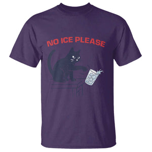 No Ice Please T Shirt Funny Cat Anti ICE Meme TS14 Purple Print Your Wear