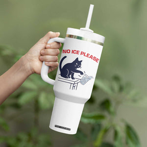No Ice Please Tumbler With Handle Funny Cat Anti ICE Meme TS14 Print Your Wear