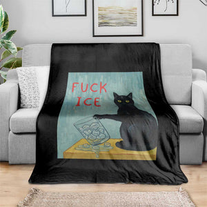 No Ice Please Throw Blanket Funny Cat Anti ICE Artist Meme TS14 Print Your Wear