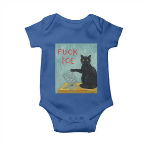 No Ice Please Baby Onesie Funny Cat Anti ICE Artist Meme TS14 Royal Blue Print Your Wear