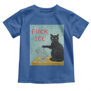 No Ice Please Toddler T Shirt Funny Cat Anti ICE Artist Meme TS14 Royal Blue Print Your Wear