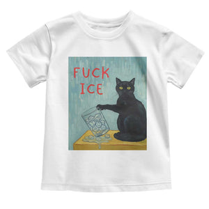 No Ice Please Toddler T Shirt Funny Cat Anti ICE Artist Meme TS14 White Print Your Wear