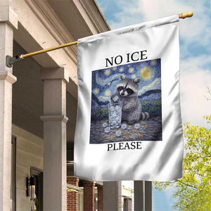 No Ice Please Garden Flag Starry Night Raccoon Trash Panda Anti ICE Meme TS14 Print Your Wear