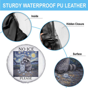 No Ice Please Spare Tire Cover Starry Night Raccoon Trash Panda Anti ICE Meme TS14 Print Your Wear