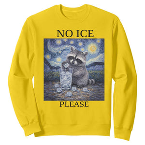 No Ice Please Sweatshirt Starry Night Raccoon Trash Panda Anti ICE Meme TS14 Daisy Print Your Wear