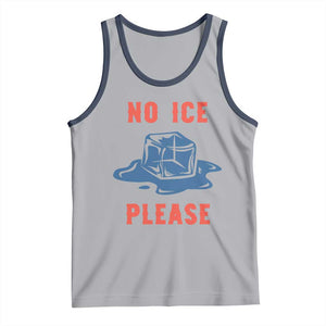 No Ice Please Tank Top Funny Ice Cube Anti ICE Deportation Human Rights TS14 Athletic Heather Navy Print Your Wear