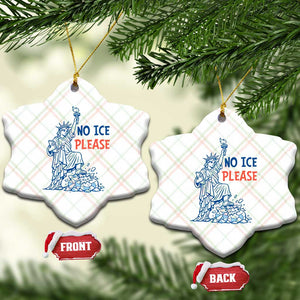 No Ice Please Ceramic Ornament Funny Statue of Liberty Anti ICE Deportation Human Rights TS14 Print Your Wear
