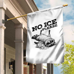 No Ice Please Garden Flag Funny Raccoon Anti ICE Deportation Human Rights TS14 Print Your Wear
