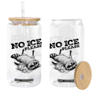 No Ice Please Glass Can Funny Raccoon Anti ICE Deportation Human Rights TS14 Print Your Wear