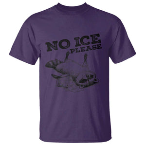 No Ice Please T Shirt Funny Raccoon Anti ICE Deportation Human Rights TS14 Purple Print Your Wear
