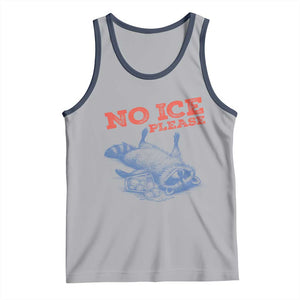 No Ice Please Tank Top Funny Raccoon Trash Panda Anti ICE Meme TS14 Athletic Heather Navy Print Your Wear