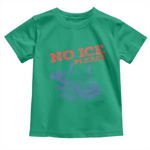 No Ice Please Toddler T Shirt Funny Raccoon Trash Panda Anti ICE Meme TS14 Irish Green Print Your Wear