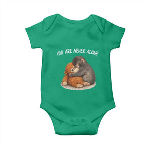 Punch Monkey Baby Onesie - You Are Never Alone Brave Cute Baby Monkey Gift TS14 Irish Green Print Your Wear