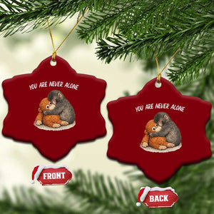 Punch Monkey Ceramic Ornament You Are Never Alone Brave TS14 Print Your Wear