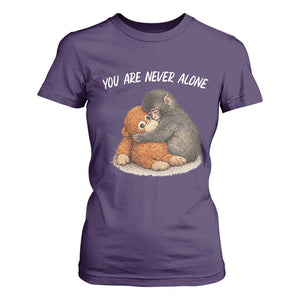 Punch Monkey T Shirt For Women You Are Never Alone Brave TS14 Purple Print Your Wear