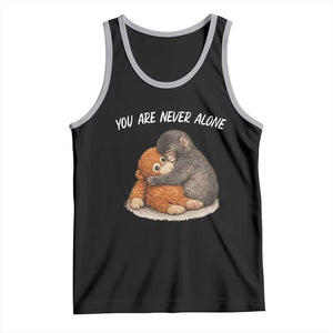 Punch Monkey Tank Top You Are Never Alone Brave TS14 Black Athletic Heather Print Your Wear