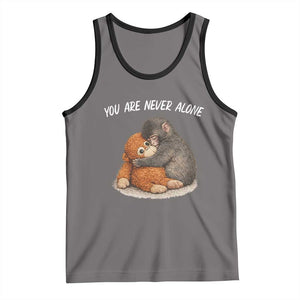 Punch Monkey Tank Top You Are Never Alone Brave TS14 Deep Heather Black Print Your Wear