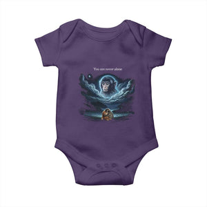 Baby Monkey Punch Baby Onesie You Are Never Alone Brave TS14 Purple Print Your Wear