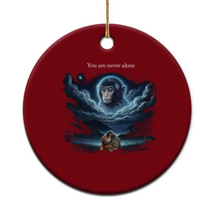 Baby Monkey Punch Ceramic Ornament You Are Never Alone Brave TS14 1pc Red Print Your Wear