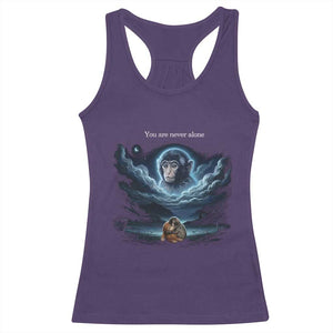 Baby Monkey Punch Racerback Tank Top You Are Never Alone Brave TS14 Purple Print Your Wear