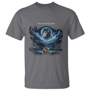 Baby Monkey Punch T Shirt You Are Never Alone Brave TS14 Charcoal Print Your Wear