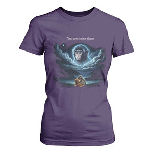 Baby Monkey Punch T Shirt For Women You Are Never Alone Brave TS14 Purple Print Your Wear