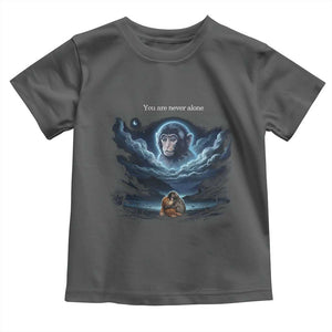 Baby Monkey Punch Toddler T Shirt You Are Never Alone Brave TS14 Dark Heather Print Your Wear