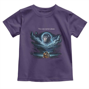 Baby Monkey Punch Toddler T Shirt You Are Never Alone Brave TS14 Purple Print Your Wear