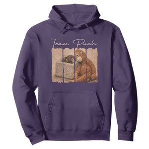 Team Punch Hoodie Baby Monkey And Plush Toy Viral TS14 Purple Print Your Wear