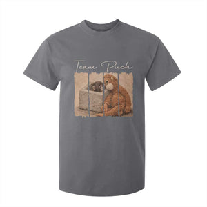 Team Punch T Shirt For Kid Baby Monkey And Plush Toy Viral TS14 Charcoal Print Your Wear
