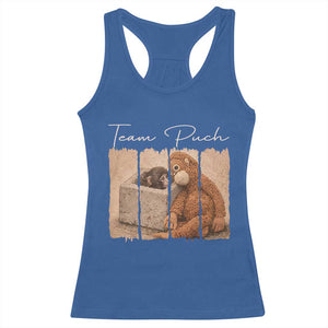 Team Punch Racerback Tank Top Baby Monkey And Plush Toy Viral TS14 Royal Blue Print Your Wear