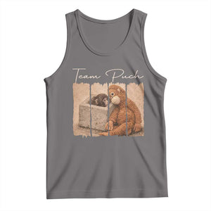 Team Punch Tank Top Baby Monkey And Plush Toy Viral TS14 Deep Heather Print Your Wear