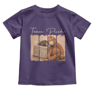 Team Punch Toddler T Shirt Baby Monkey And Plush Toy Viral TS14 Purple Print Your Wear