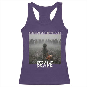 Sad Punch Monkey Racerback Tank Top Ultimately I Have To Be Brave TS14 Purple Print Your Wear