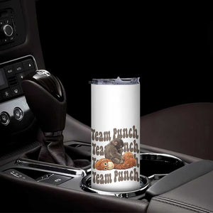 Team Punch Monkey Skinny Tumbler Baby Monkey And Plush Toy Viral TS14 Print Your Wear
