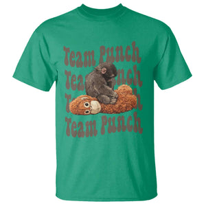 Team Punch Monkey T Shirt Baby Monkey And Plush Toy Viral TS14 Irish Green Print Your Wear