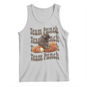 Team Punch Monkey Tank Top Baby Monkey And Plush Toy Viral TS14 Ash Print Your Wear