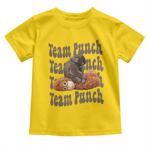 Team Punch Monkey Toddler T Shirt Baby Monkey And Plush Toy Viral TS14 Daisy Print Your Wear