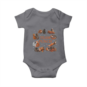 Team Punch Monkey Baby Onesie Viral Baby Monkey Meme TS14 Charcoal Print Your Wear