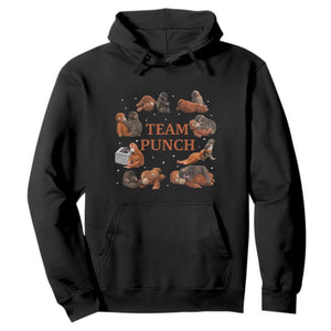 Team Punch Monkey Hoodie Viral Baby Monkey Meme TS14 Black Print Your Wear