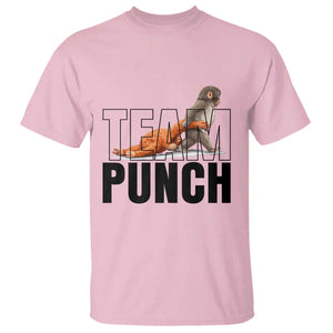 Team Punch Monkey T Shirt Viral Trend Baby Monkey Meme TS14 Light Pink Print Your Wear