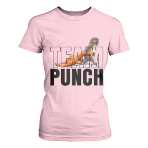 Team Punch Monkey T Shirt For Women Viral Trend Baby Monkey Meme TS14 Light Pink Print Your Wear