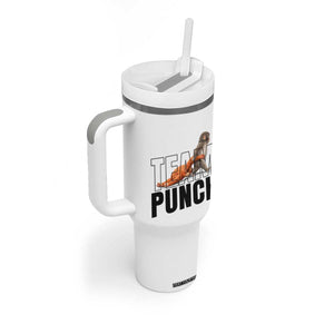 Team Punch Monkey Tumbler With Handle Viral Trend Baby Monkey Meme TS14 Print Your Wear