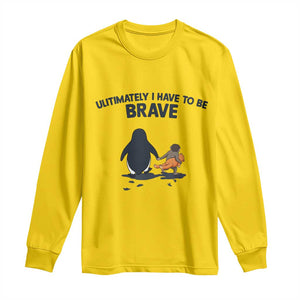 Punch Monkey And Nihilist Penguin Viral Long Sleeve Shirt Ultimately I Have To Be Brave TS14 Daisy Print Your Wear