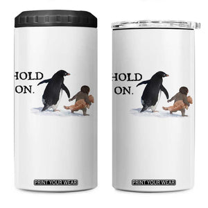 Baby Monkey Punch Viral Trend 4 in 1 Can Cooler Tumbler Hold On TS14 One Size: 16 oz White Print Your Wear