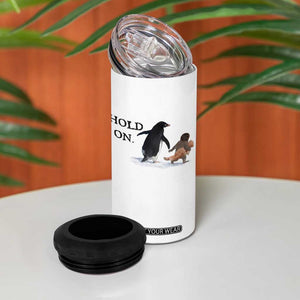 Baby Monkey Punch Viral Trend 4 in 1 Can Cooler Tumbler Hold On TS14 Print Your Wear