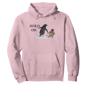 Baby Monkey Punch Viral Trend Hoodie Hold On TS14 Light Pink Print Your Wear